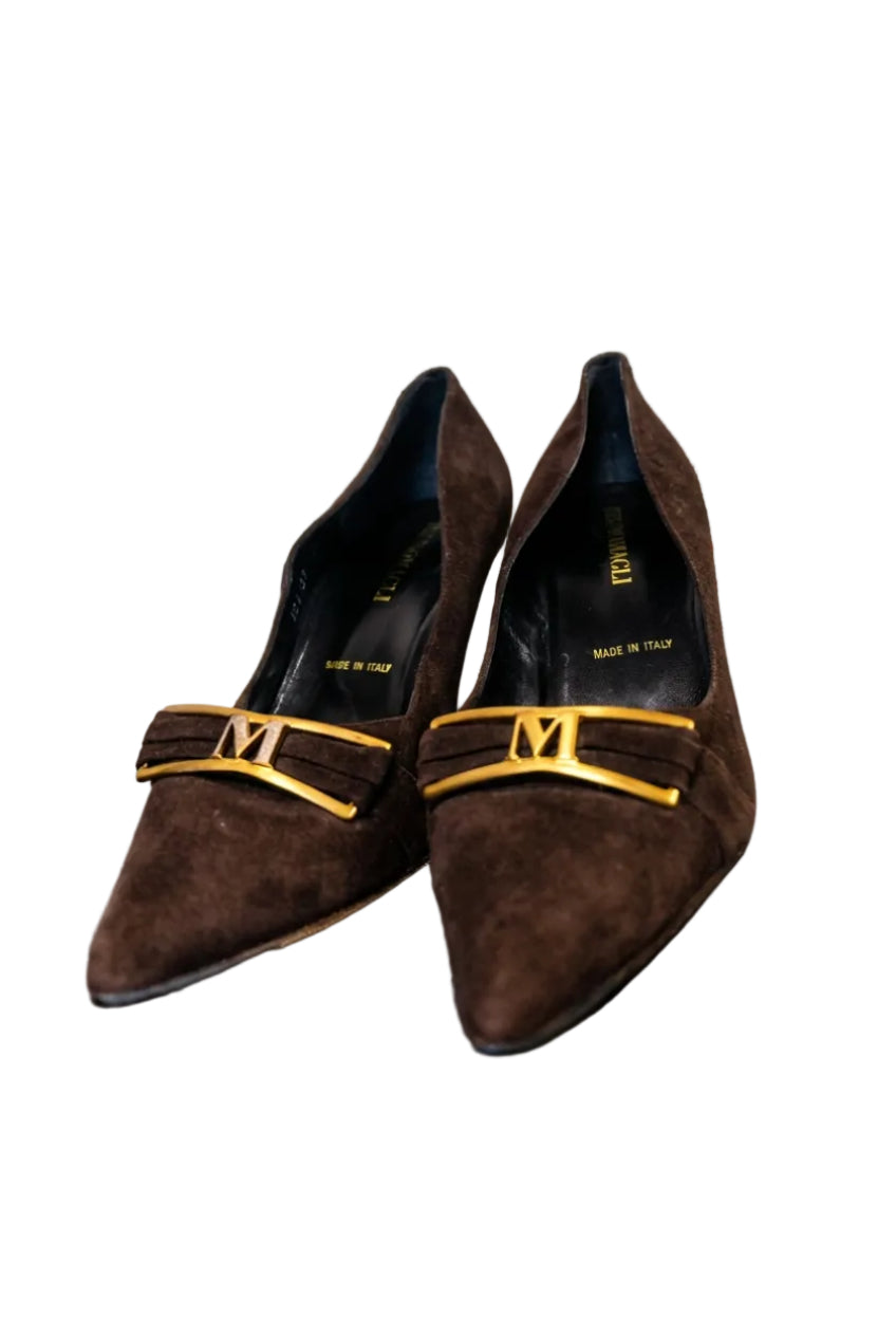 Brown Suede Shoes Made in Italy