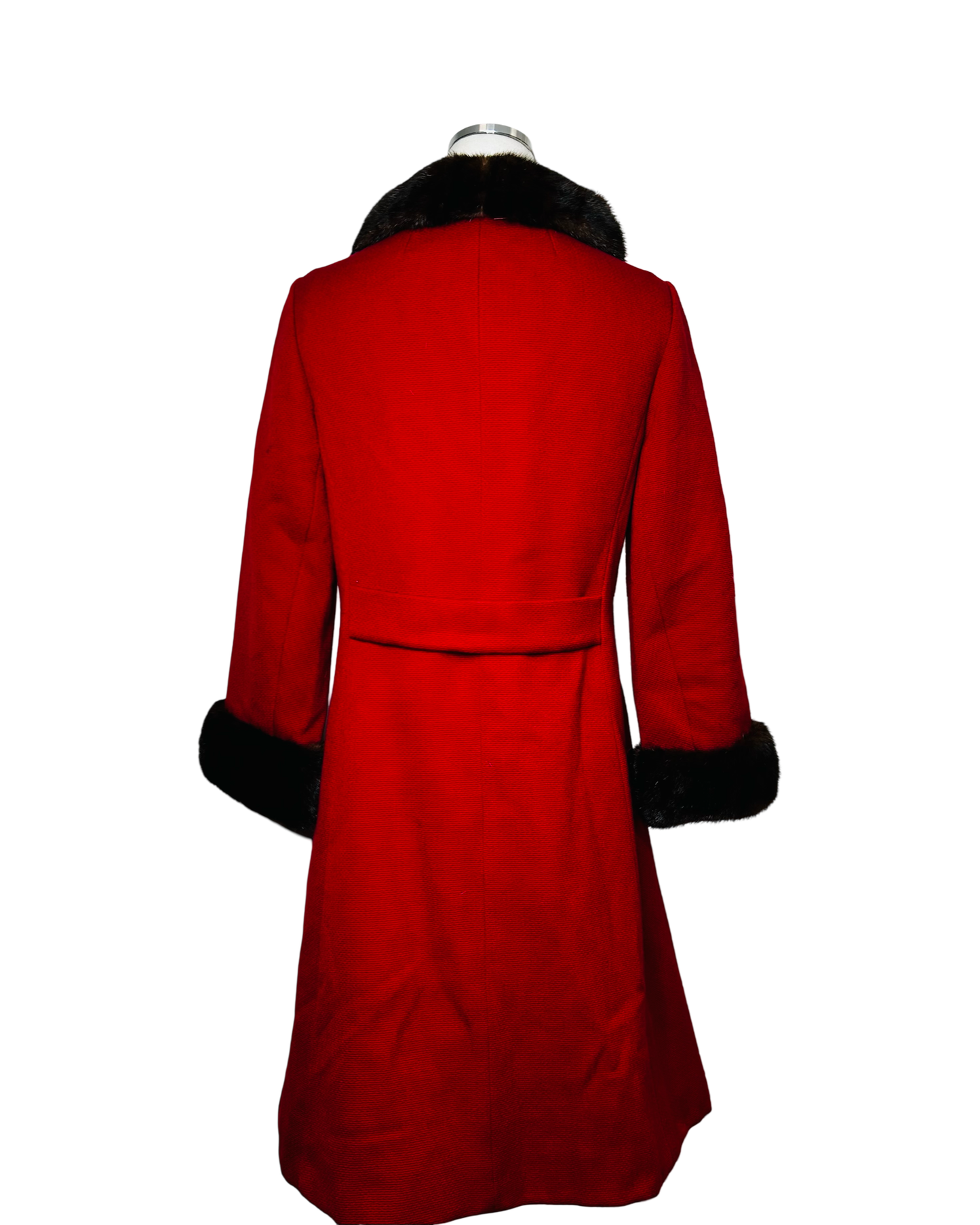 Vintage Red Coat A line Silhouette
