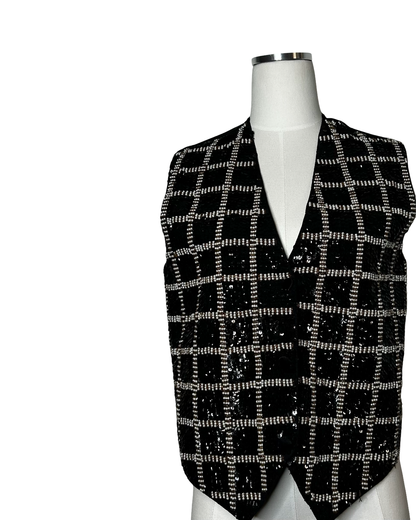 Geometric  Sequin Vest ￼￼