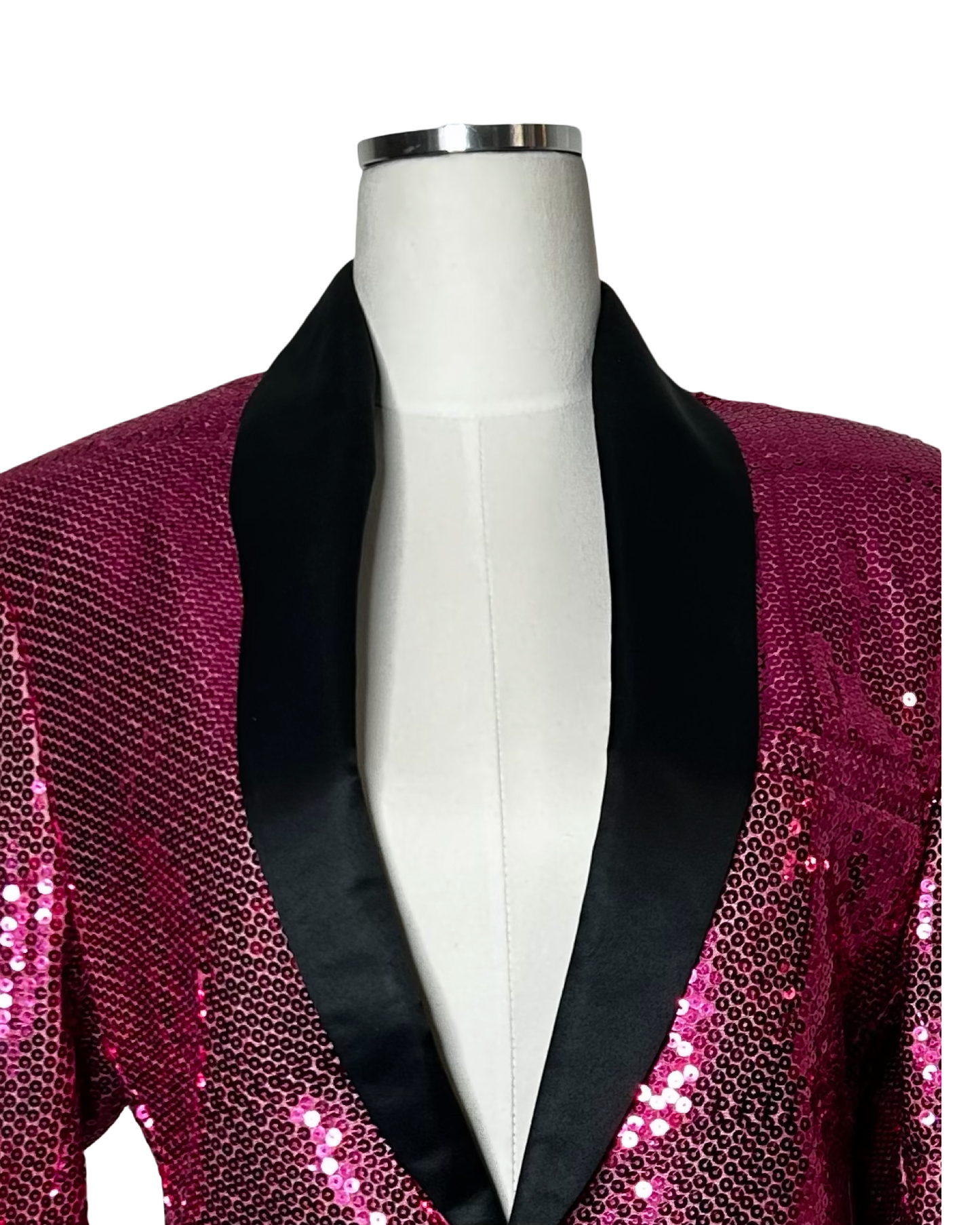 Hot Pink Sequin Tuxedo Suit ￼